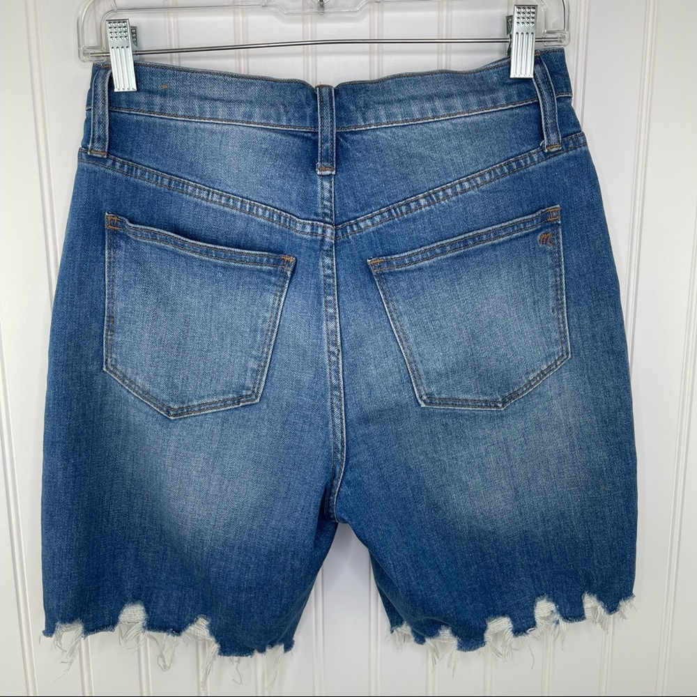 Madewell High-Rise Denim Mid-Length Shorts Size 25 L0367 - Picture 7 of 10